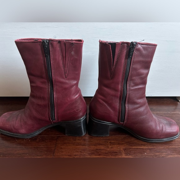 Vintage leather boots red - Picture 3 of 4